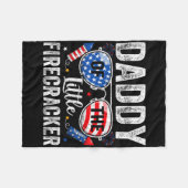 7月4日誕生日パパダディーオブザリトルファイアー フリースブランケット (正面(横))