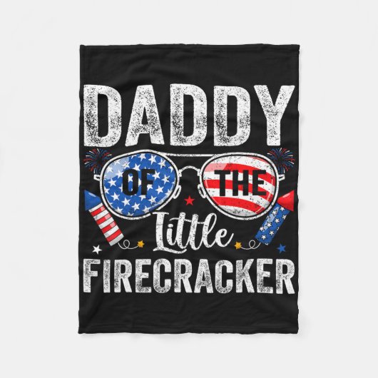 7月4日誕生日パパダディーオブザリトルファイアー フリースブランケット (正面)