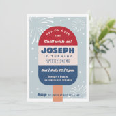 7月4日誕生日ポプシクル招待状 招待状 (スタンド正面)