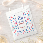 7月4日誕生日愛国赤青 フェイバーバッグ (クリップ留めされた状態)