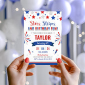 7月4日誕生日招待状レッドホワイト&ブルー 招待状