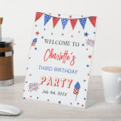 7月4日誕生日歓迎ペデスタルサイン 台座サイン (インサイチュ)