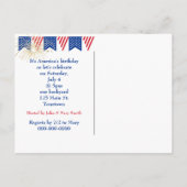 7月4日誕生日花火パーティー ポストカード (裏面)