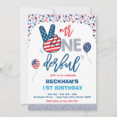 7月4日誕生日1日の誕生日 招待状 (正面)