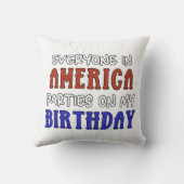 7月4日誕生日 おもしろい クッション (裏面)