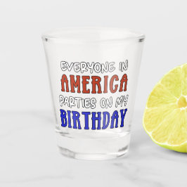 7月4日誕生日 おもしろい ショットグラス
