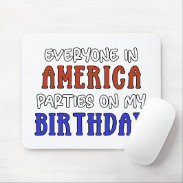 7月4日誕生日 おもしろい マウスパッド