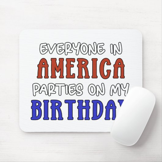7月4日誕生日 おもしろい マウスパッド (マウス)