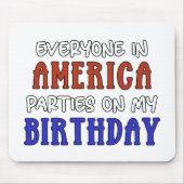 7月4日誕生日 おもしろい マウスパッド (正面)