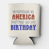 7月4日誕生日 おもしろい 缶クーラー (正面)