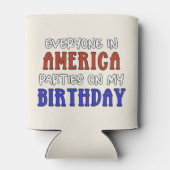 7月4日誕生日 おもしろい 缶クーラー (裏面)