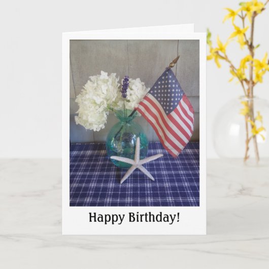 7月4日誕生日 カード (黄色い花)