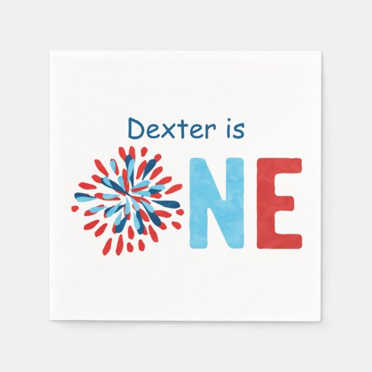 7月4日誕生日 スタンダードカクテルナプキン (正面)