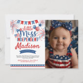 7月4日誕生日、リトルインディペンデント恋しく思州 招待状 (正面)