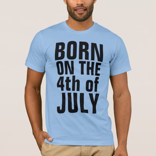 7月4日誕生日Tシャ生まれツ、4日 Tシャツ (正面)