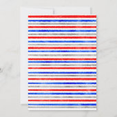 7月4日赤い白デューベビーシャワー 招待状 (裏面)