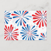 7月4日赤ちゃんシャワーベビー エンクロージャーカード (裏面)