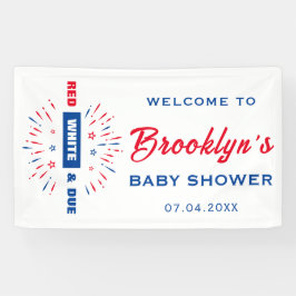 7月4日赤と赤の白と赤のシャワー歓迎 横断幕