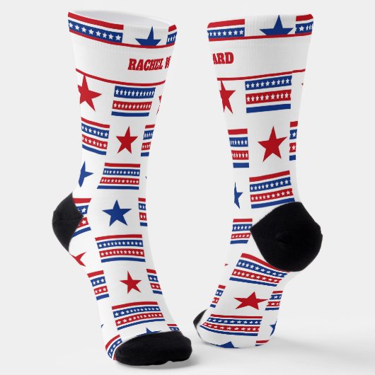 7月4日赤と青 ソックス (傾斜あり)