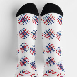 7月4日赤と青 ソックス