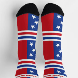 7月4日赤と青 ソックス