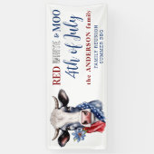 7月4日赤白青かわいい愛国牛 横断幕 (縦)