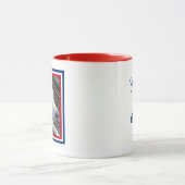 7月4日赤白青かわいい犬がスカーフを巻く マグカップ (中央)