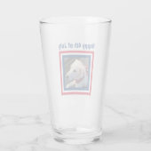 7月4日赤白青かわいい犬スカーフグラを着て タンブラーグラス (裏面)