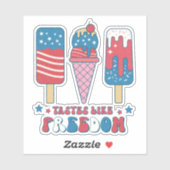 7月4日赤白青が自由を好む シール (シート)