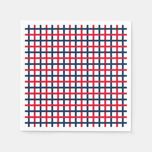 7月4日赤白青の二乗愛国心 スタンダードカクテルナプキン (正面)