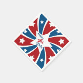 7月4日赤白青の星とストライプ スタンダードカクテルナプキン (角)