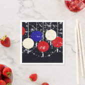 7月4日赤白青グローブランタン スタンダードカクテルナプキン (インサイチュ)