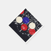 7月4日赤白青グローブランタン スタンダードカクテルナプキン (角)