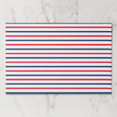 7月4日赤白青ストライプランチョンマット ペーパーパッド (正面)