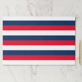 7月4日赤白青ストライプ紙ランチョンマット ペーパーパッド (インサイチュ)