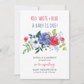 7月4日赤白青ベビーデューフローラ妊娠 案内状 (正面)