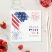 7月4日赤白青ホリデーパーティー紙 スタンダードランチョンナプキン (インサイチュ)