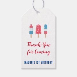 7月4日赤白青ポスシル誕生日パーティー ギフトタグ