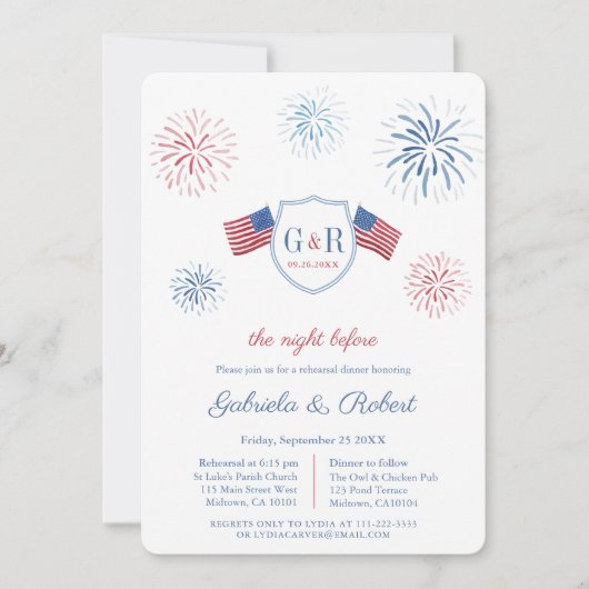 7月4日赤白青リハ結婚ーサルディナー 招待状 (正面)