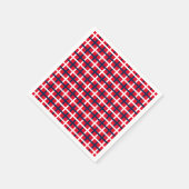 7月4日赤白青四角形グリッドナプキンス スタンダードカクテルナプキン (角)