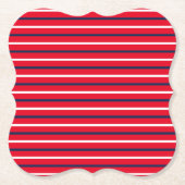 7月4日赤白青国ストライプ国 ペーパーコースター (正面)