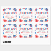 7月4日赤白青夏季誕生会 スクエアシール (シート)