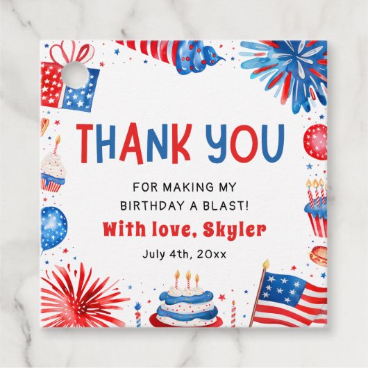 7月4日赤白青夏季誕生会 フェイバータグ (正面)