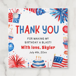 7月4日赤白青夏季誕生会 フェイバータグ