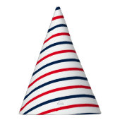 7月4日赤白青愛国心ストライプ派 パーティーハット (右)