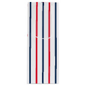 7月4日赤白青愛国心ストライプ派 ワインギフトバッグ (正面)