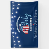 7月4日赤白青愛国的な米国国旗 横断幕 (縦)