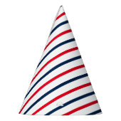 7月4日赤白青愛国的ストライプ パーティーハット (左)