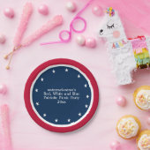 7月4日赤白青愛国的ピクニックパーティー ペーパープレート (パーティー)