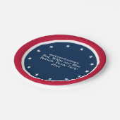 7月4日赤白青愛国的ピクニックパーティー ペーパープレート (アングル)